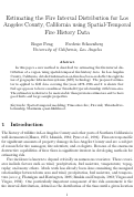 Cover page: Estimation of Wildfire Hazard using Spatial-Temporal Fire History Data