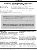 Cover page: Diagnosis of Endophthalmitis and Orbital Abscess by Ultrasound: A Case Report