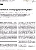 Cover page: Algorithmically detected rain-on-snow flood events in different climate datasets: a case study of the Susquehanna River basin