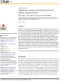 Cover page: Depression history and memory bias for specific daily emotions