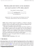 Cover page: Generalized recursive atom ordering and equivalence to CL-shellability