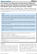 Cover page: The Teacher, the Physician and the Person: Exploring Causal Connections between Teaching Performance and Role Model Types Using Directed Acyclic Graphs