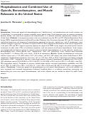 Cover page: Hospitalization and Combined Use of Opioids, Benzodiazepines, and Muscle Relaxants in the United States.