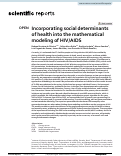 Cover page: Incorporating social determinants of health into the mathematical modeling of HIV/AIDS