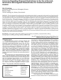 Cover page: Concerns Regarding Proposed Restrictions in the Use of Second-Generation Anticoagulant Rodenticides for Commensal Rodent Control