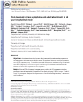 Cover page: Post-traumatic Stress Symptoms and Adult Attachment: A 24-year Longitudinal Study