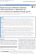 Cover page: Rapid monocyte infiltration following retinal detachment is dependent on non-canonical IL6 signaling through gp130