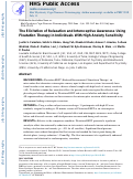 Cover page: The Elicitation of Relaxation and Interoceptive Awareness Using Floatation Therapy in Individuals With High Anxiety Sensitivity