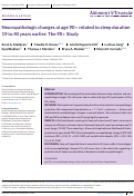 Cover page: Neuropathologic changes at age 90+ related to sleep duration 19 to 40 years earlier: The 90+ Study