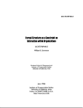 Cover page: Formal Structure as a Constraint on Interaction within Organizations