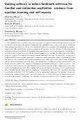 Cover page: Varying salience in indoor landmark selection for familiar and unfamiliar wayfinders: evidence from machine learning and self-reports