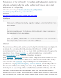 Cover page: Persistence of the herbicides florasulam and halauxifen-methyl in alluvial and saline alluvial soils, and their effects on microbial indicators of soil quality