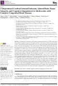 Cover page: Compromised Cerebral Arterial Perfusion, Altered Brain Tissue Integrity, and Cognitive Impairment in Adolescents with Complex Congenital Heart Disease.