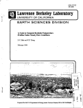 Cover page: A Code to Computer Borehole Temperature Profiles Under Steady Flow Conditions