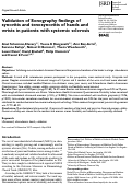 Cover page: Validation of Sonography findings of synovitis and tenosynovitis of hands and wrists in patients with systemic sclerosis