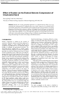 Cover page: Effect of Suction on the Drained Seismic Compression of Unsaturated Sand