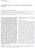 Cover page: Mortality-Risk With “Capacity” Constraints On Community Treatment Order Utilization