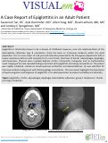 Cover page: A Case Report of Epiglottitis in an Adult Patient