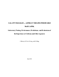 Cover page: CAL/APT Program: Asphalt Treated Permeable Base (ATPB), Laboratory Tests, Performance Predictions and Evaluation of Caltrans and Other Agencies Experience