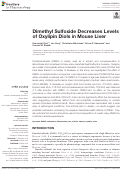 Cover page: Dimethyl Sulfoxide Decreases Levels of Oxylipin Diols in Mouse Liver