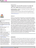 Cover page: Happiness around the world: A combined etic-emic approach across 63 countries