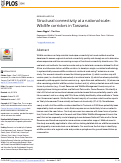 Cover page: Structural connectivity at a national scale: Wildlife corridors in Tanzania.