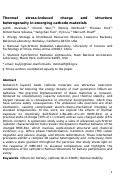 Cover page: Thermal stress-induced charge and structure heterogeneity in emerging cathode materials