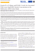 Cover page: Greater IL-6, D-dimer, and ICAM-1 Levels Are Associated With Lower Small HDL Particle Concentration in the Multicenter AIDS Cohort Study