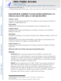 Cover page: Intra-individual variability in neurocognitive performance: no influence due to HIV status or self-reported effort