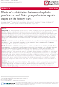 Cover page: Effects of co-habitation between Anopheles gambiae s.s. and Culex quinquefasciatus aquatic stages on life history traits