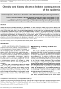 Cover page: Obesity and kidney disease: hidden consequences of the epidemic.