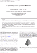 Cover page: Ray Casting Curved-Quadratic Elements