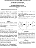 Cover page: Determining Parameters in Jordan's Recurrent Network