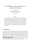 Cover page: Career-Hopping:  Learning and Turnover in an Imperfect Labor Market