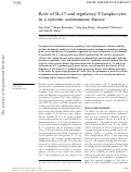 Cover page: Role of IL-17 and regulatory T lymphocytes in a systemic autoimmune disease