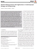 Cover page: Mechanobiology Assays with Applications in Cardiomyocyte Biology and Cardiotoxicity