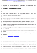 Cover page: Impact of cross-ancestry genetic architecture on GWAS in admixed populations