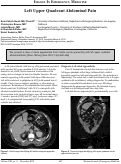 Cover page: Left Upper Quadrant Abdominal Pain