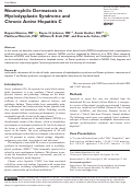 Cover page: Neutrophilic Dermatosis in Myelodysplastic Syndrome and Chronic Active Hepatitis C