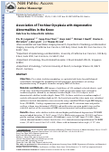 Cover page: Association of trochlear dysplasia with degenerative abnormalities in the knee: data from the Osteoarthritis Initiative