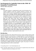 Cover page: Involvement of a Capitalist Crisis in the 1900-30 Inequality Trend Reversal