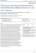 Cover page: A case study of a unique advanced clinical skills elective at the David Geffen School of Medicine at UCLA