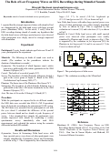 Cover page: The Role of Low Frequency Waves on EEG Recordings during Stimuli of Sounds