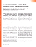 Cover page: p53-dependent release of Alarmin HMGB1 is a central mediator of senescent phenotypes.