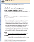 Cover page: Topological properties of large-scale structural brain networks in children with familial risk for reading difficulties