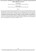 Cover page: Yours and Ours: Individual and Group Differences in Semantic Organization from Triplet Judgements of Faces