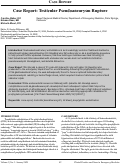 Cover page: Case Report: Testicular Pseudoaneurysm Rupture