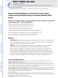 Cover page: Upper extremity weakness: A novel risk factor for non-cardiovascular mortality among community-dwelling older adults.