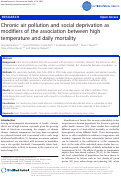 Cover page: Chronic air pollution and social deprivation as modifiers of the association between high temperature and daily mortality