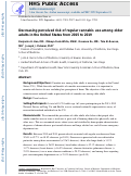 Cover page: Decreasing perceived risk associated with regular cannabis use among older adults in the United States from 2015 to 2019.